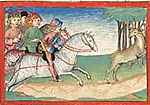 Friedrich jagt die verzauberte Angelburg (Cpg 345, fol. 183r)