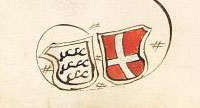 Links das Württembergische/ rechts das Savoyische Wappen (Cpg 345, fol, 191v)