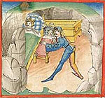 Friedrich verläßt Jerome und seine Tochter (Cpg 345, fol. 263v)