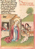 Der Stall zu Bethlehem (Cpg 137, fol. 133v)