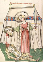 Judith mit dem Haupt des Holofernes (Cpg 21, fol. 70v)