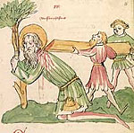 Die Enthauptung des hl. Christophorus (Cpg 144, fol. 35r)