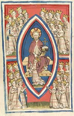 Christus und die minnenden Seelen (fol. 1v)