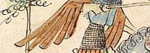 Harnischbrust, Ringelpanzer, Flügelärmel, Stechhandschuh, Brechscheibe (Cpg 365, fol. 1v)
