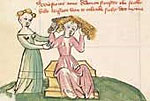 Dido rauft sich im Liebesverlangen die Haare (fol. 32v).