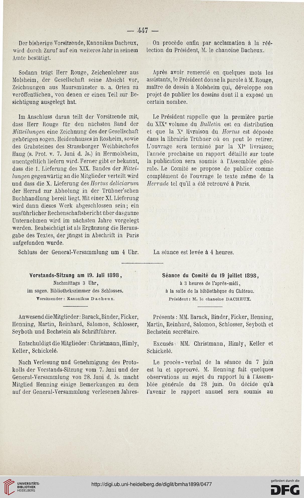 Bulletin De La Societe Pour La Conservation Des Monuments Historiques D Alsace 2 Ser 19 19