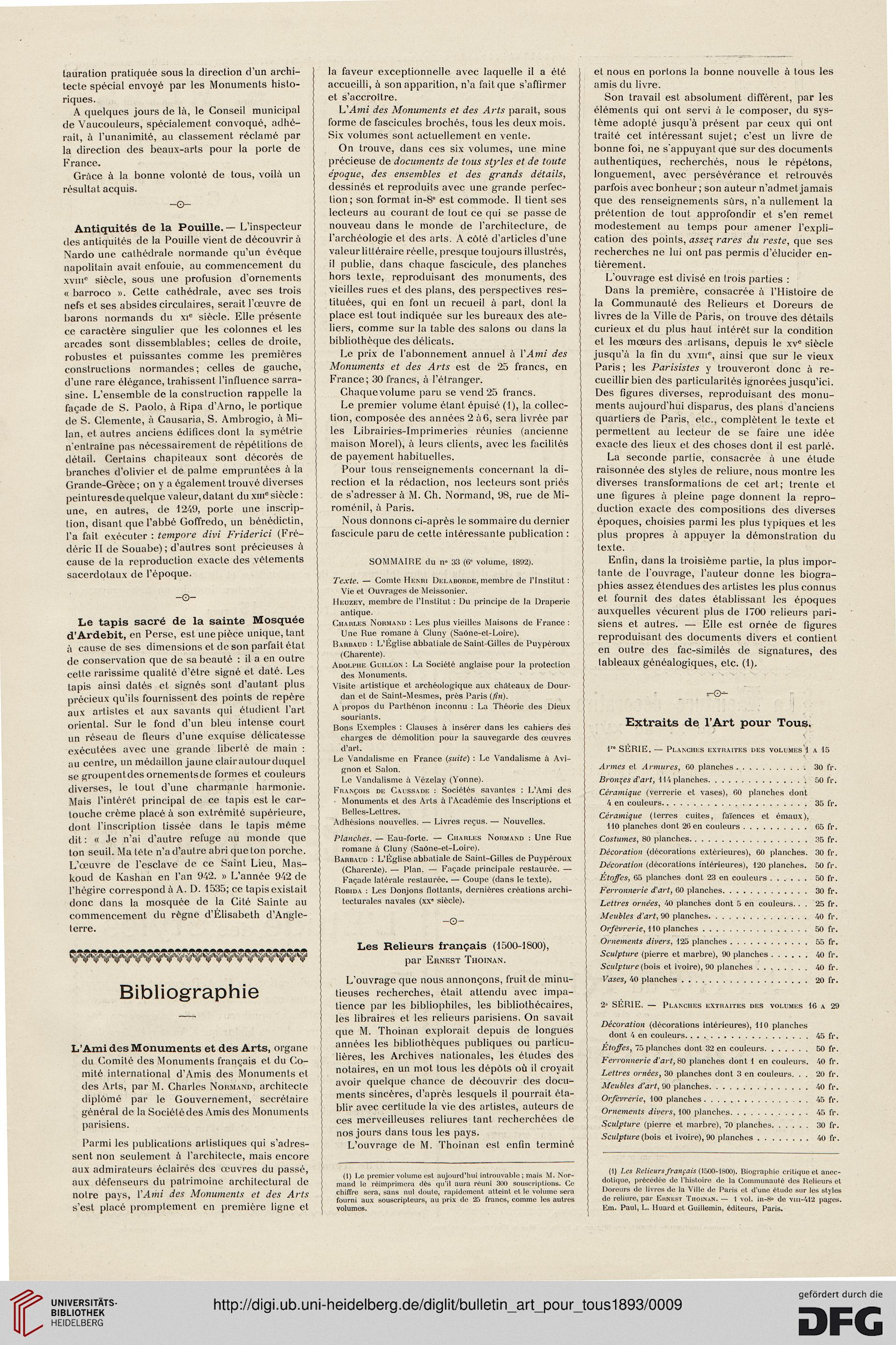Bulletin De L Art Pour Tous 1893