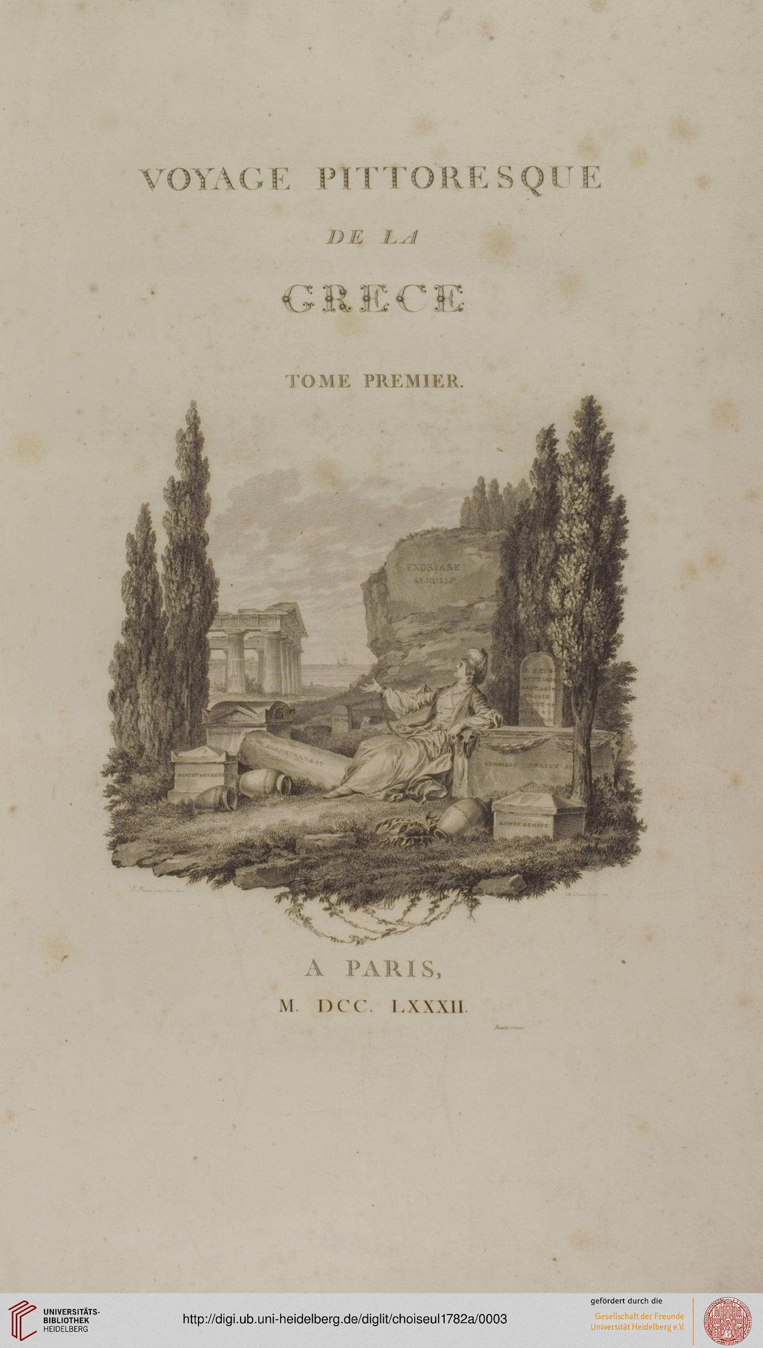 Choiseul Gouffier Marie Gabriel Florent Auguste De Voyage Pittoresque De La Grèce Band 1 5327