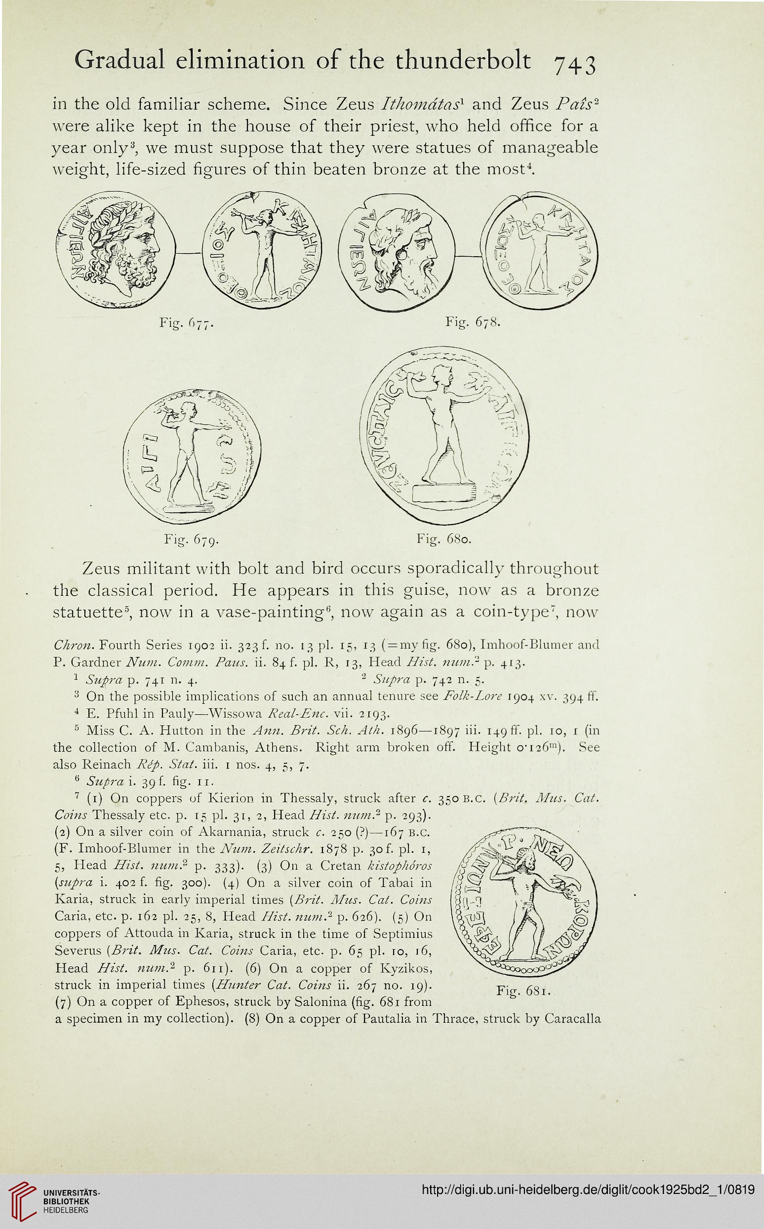 Cook Arthur B Zeus A Study In Ancient Religion Band 2 1