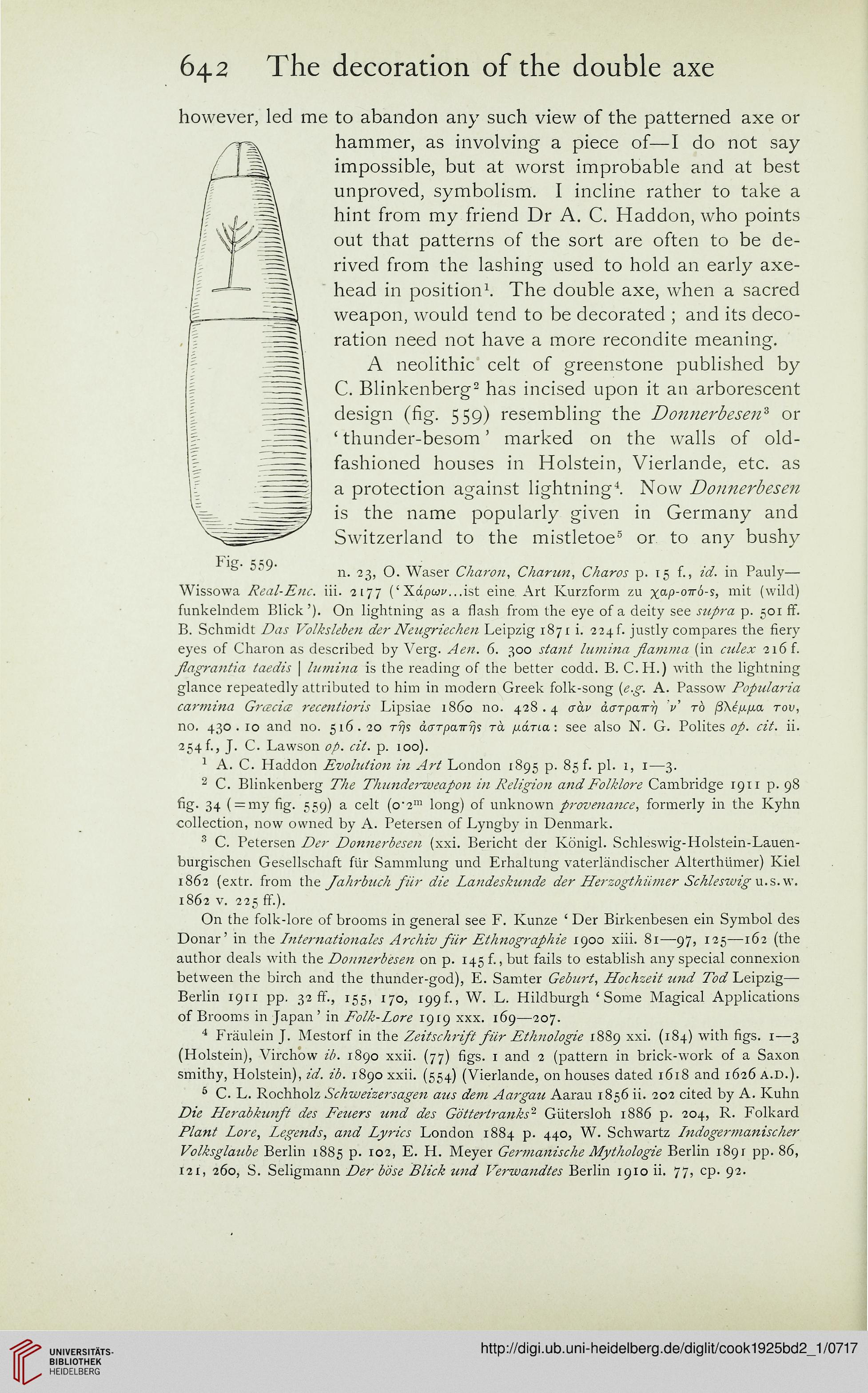 Cook Arthur B Zeus a study in ancient religion Band 2 1 Zeus god of the dark sky thunder and lightning Text and notes Cambridge 1925