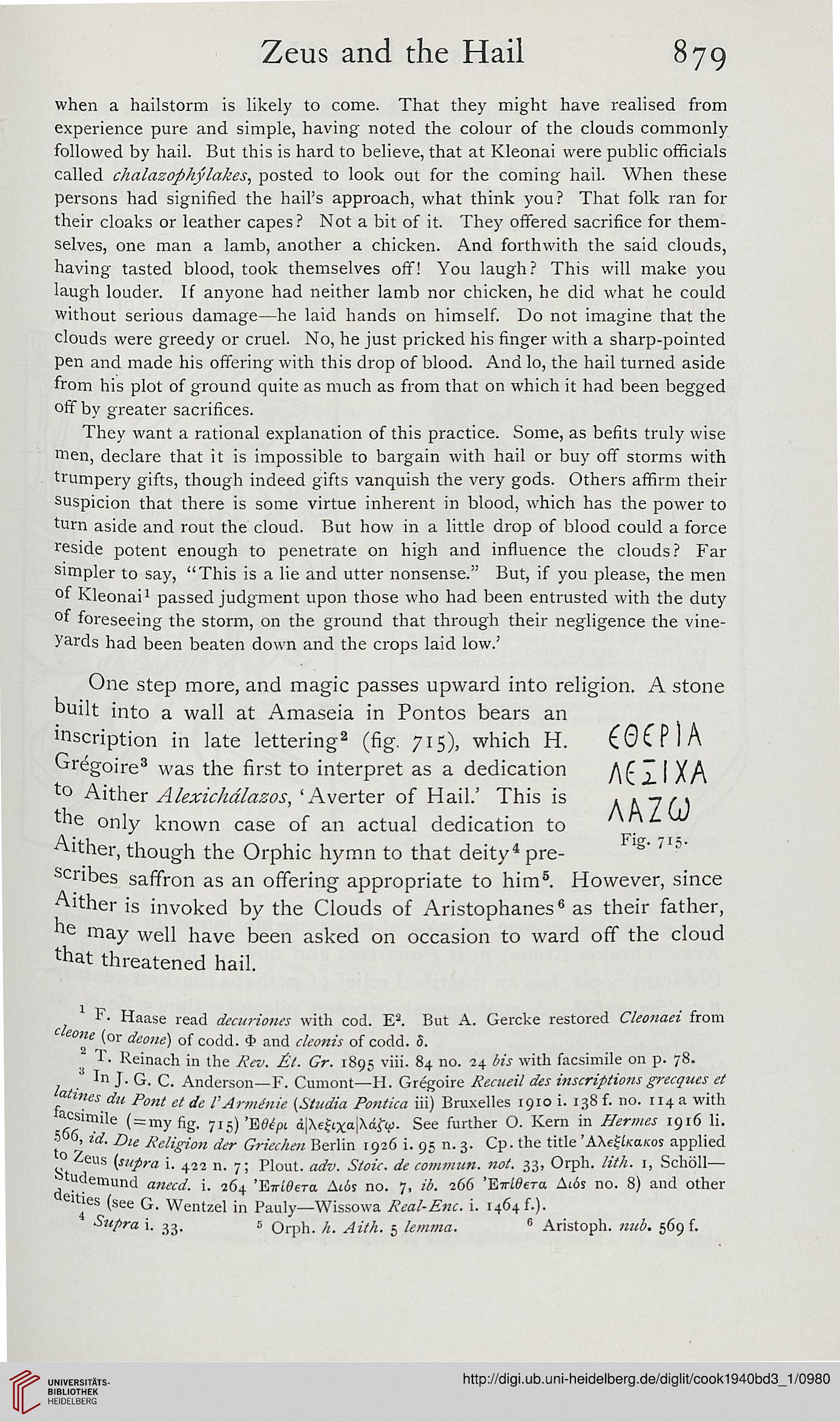 Cook Arthur B Zeus A Study In Ancient Religion Band 3 1