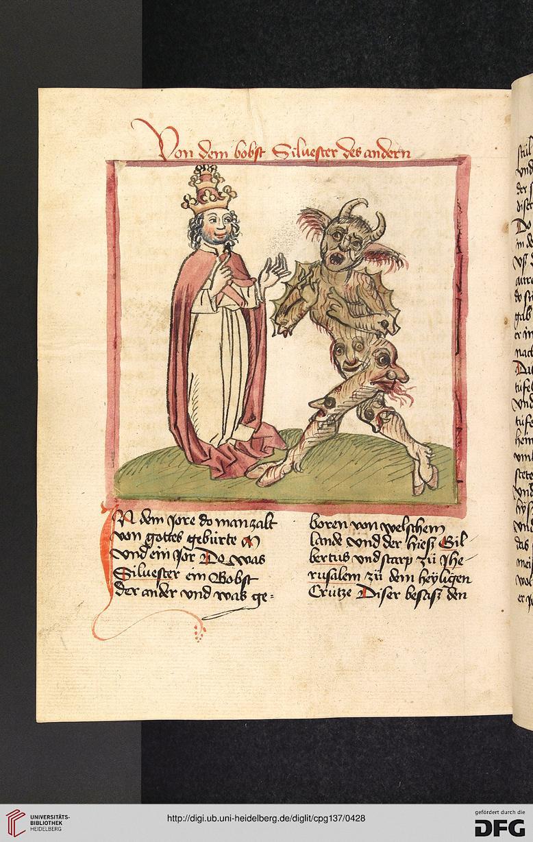 Universitatsbibliothek Heidelberg Cod Pal Germ 137 Chronicon Pontificum Et Imperatorum Deutsch Hagenau Werkstatt Diebold Lauber Um 1460