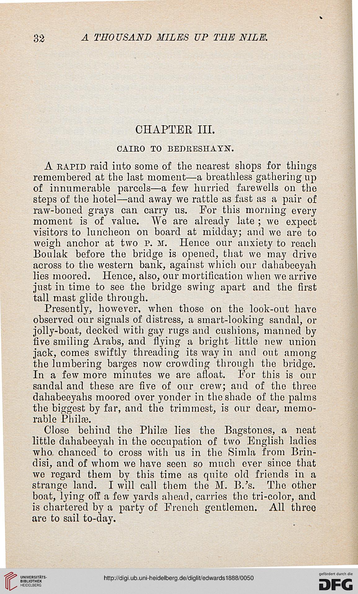 Edwards Amelia B A Thousand Miles Up The Nile New York 1888