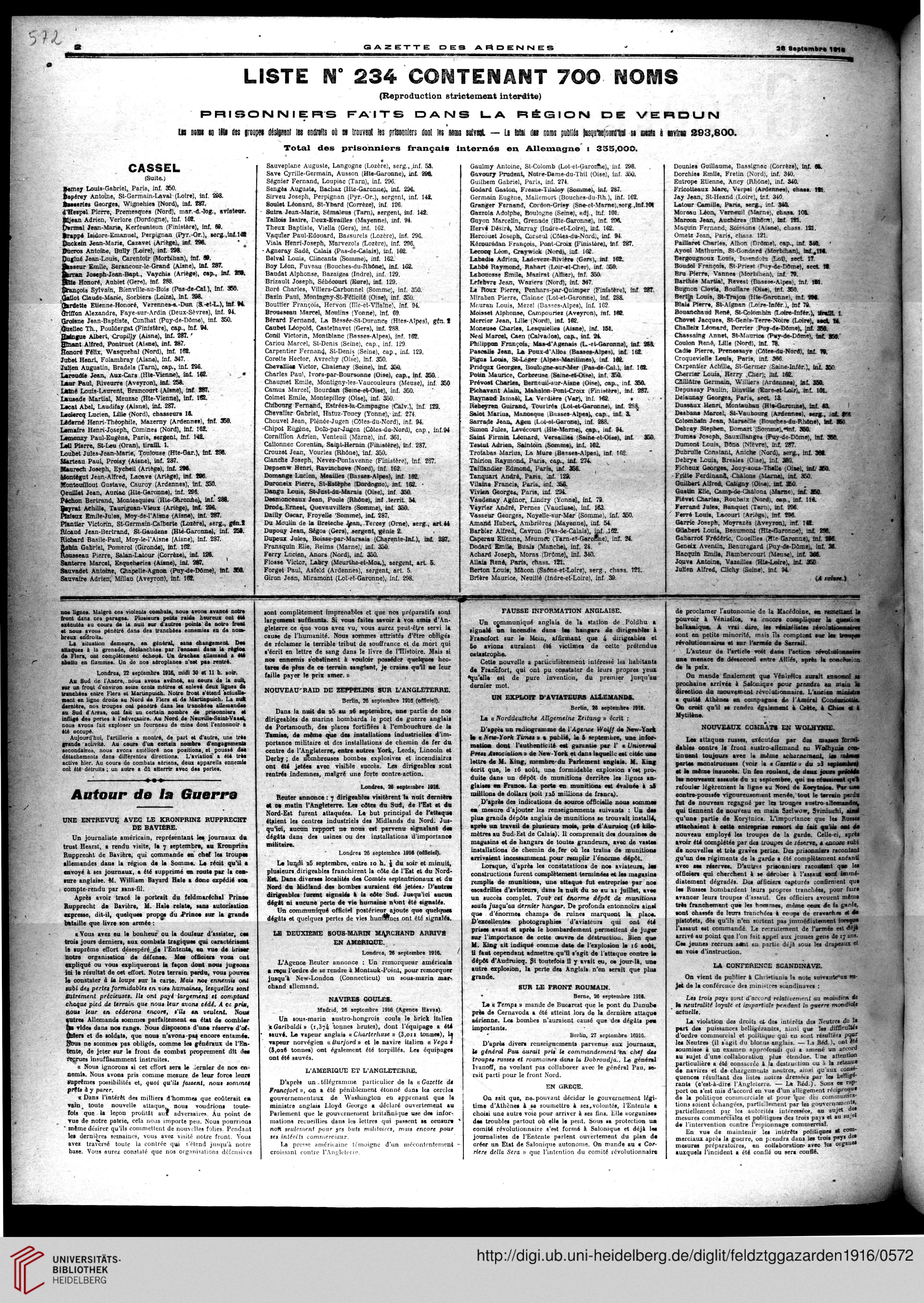 gazette des ardennes journal des pays occupes januar 1916 dezember 1916