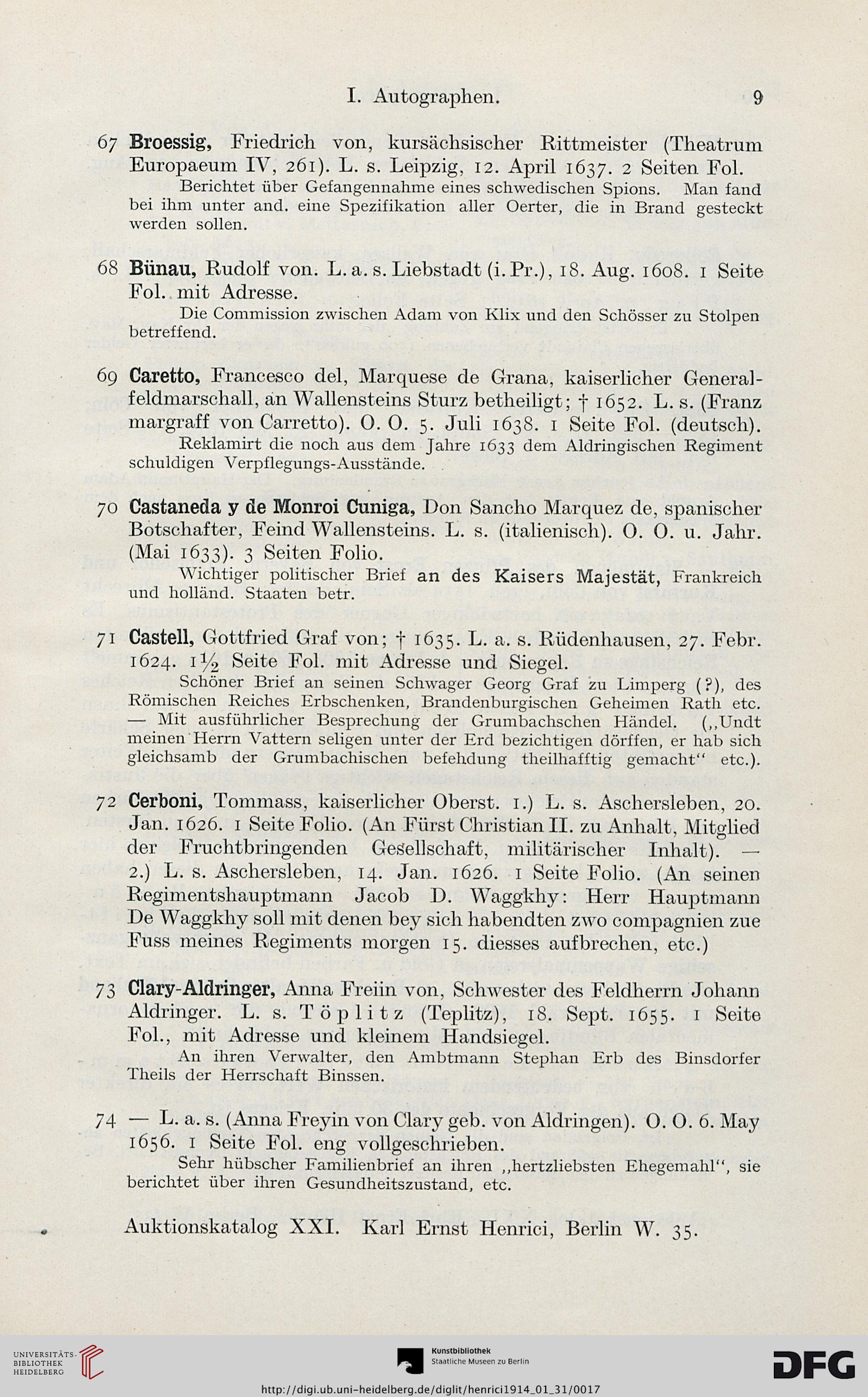 Karl Ernst Henrici Berlin Hrsg Autographen U Flugschriften