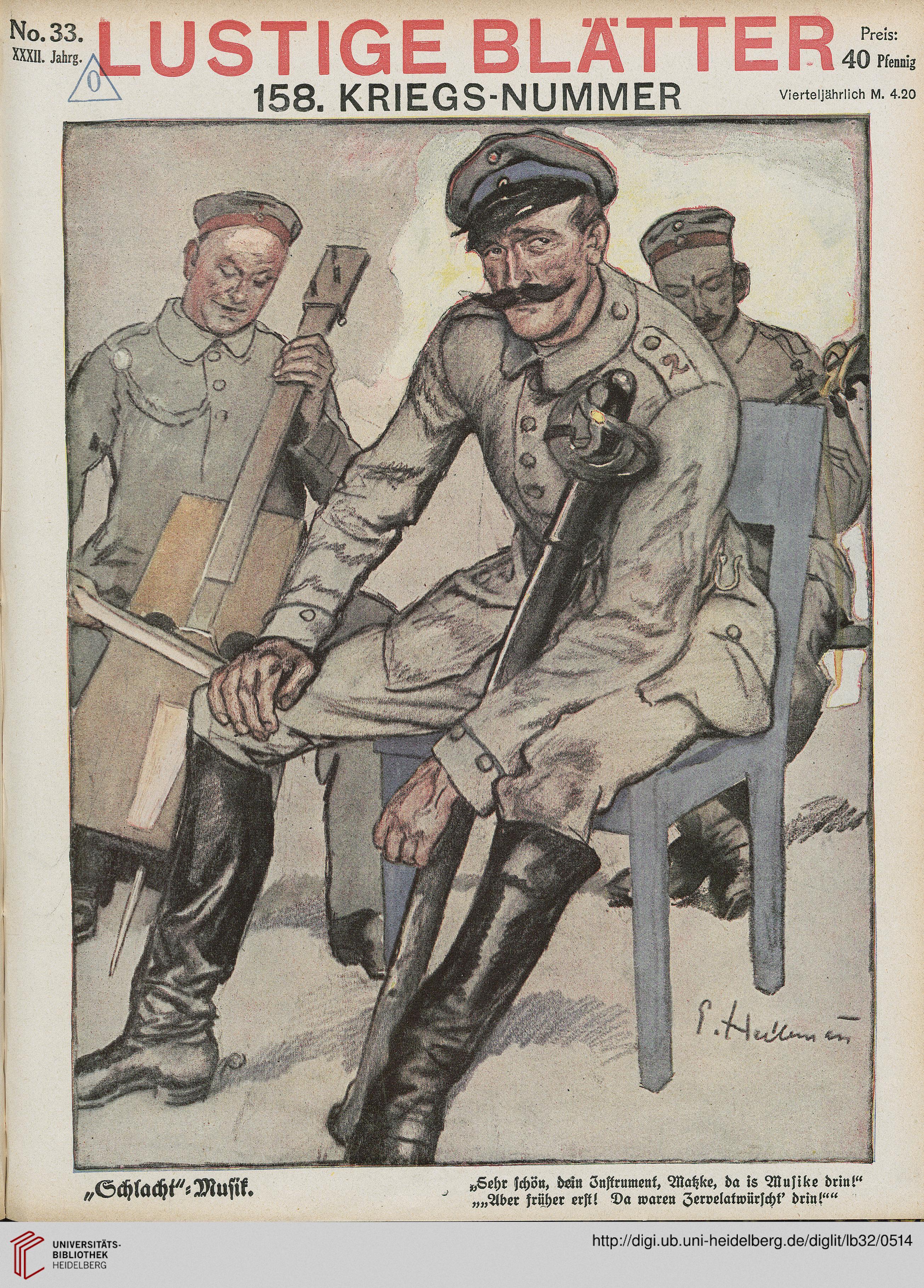 Lustige Blätter: schönstes buntes Witzblatt Deutschlands (32.1917)