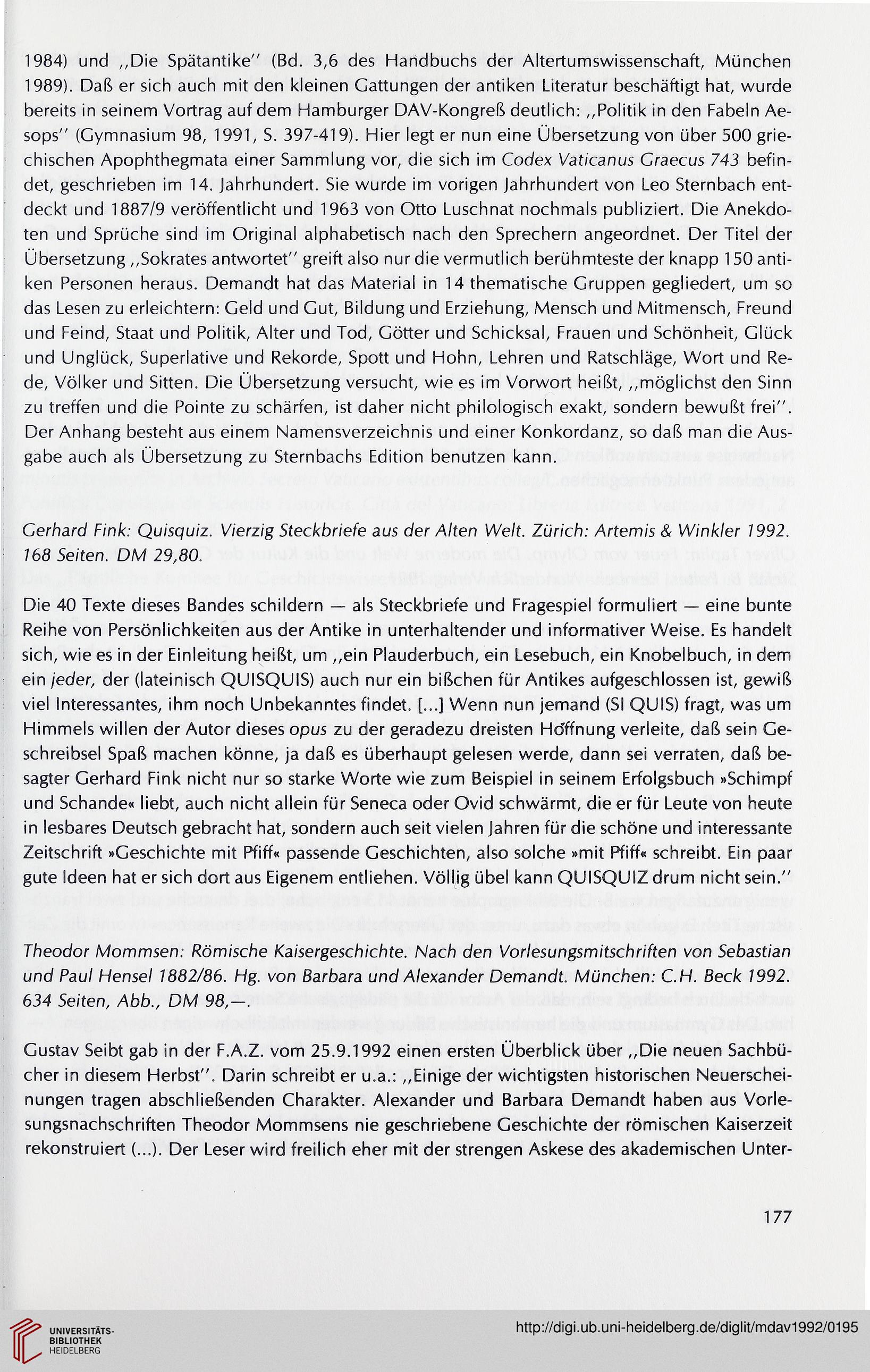 Deutscher Altphilologenverband Hrsg Mitteilungsblatt Des Deutschen Altphilologenverbandes 35 1992