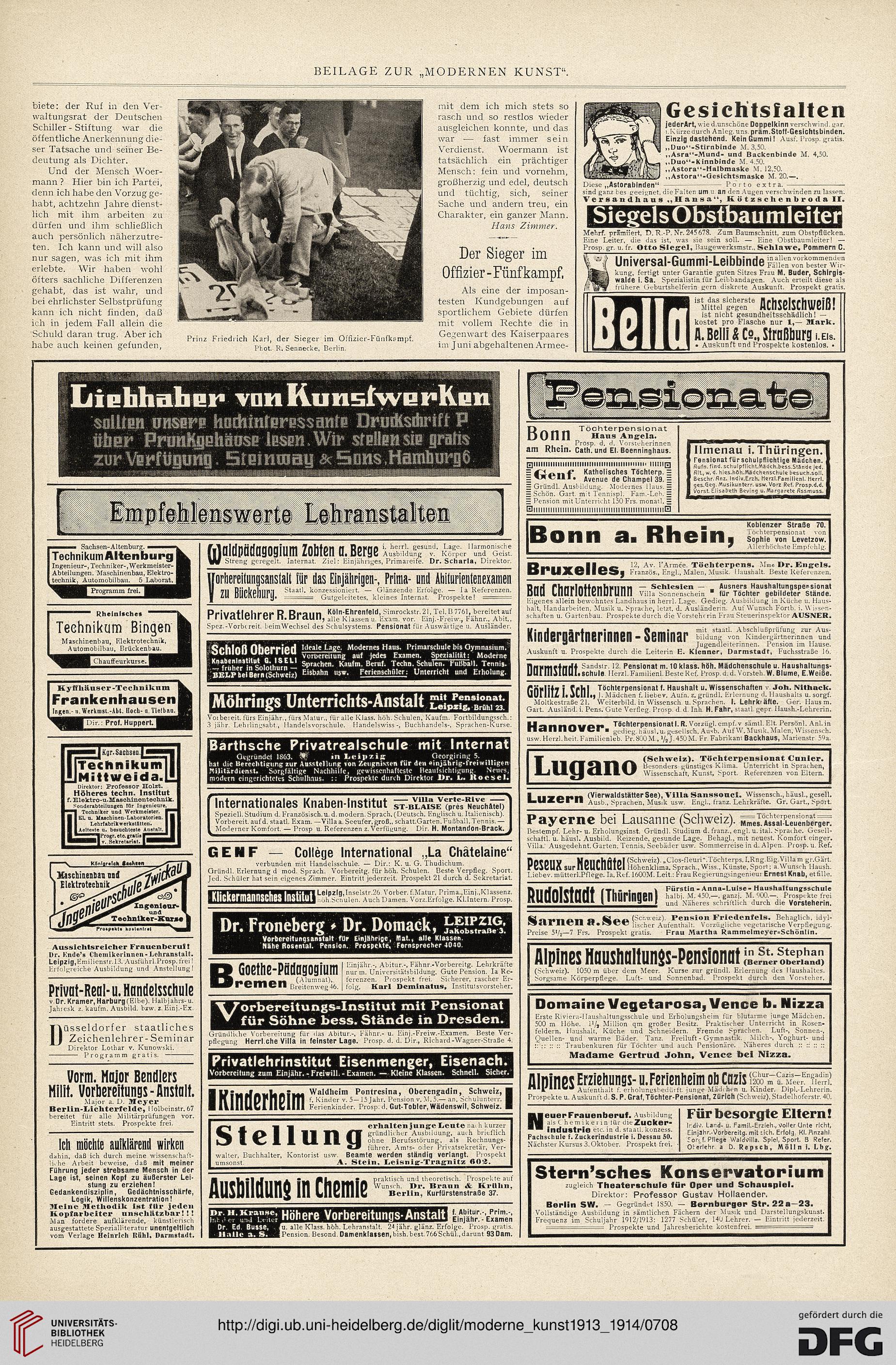 Moderne Kunst Illustrierte Zeitschrift 28 1913 1914
