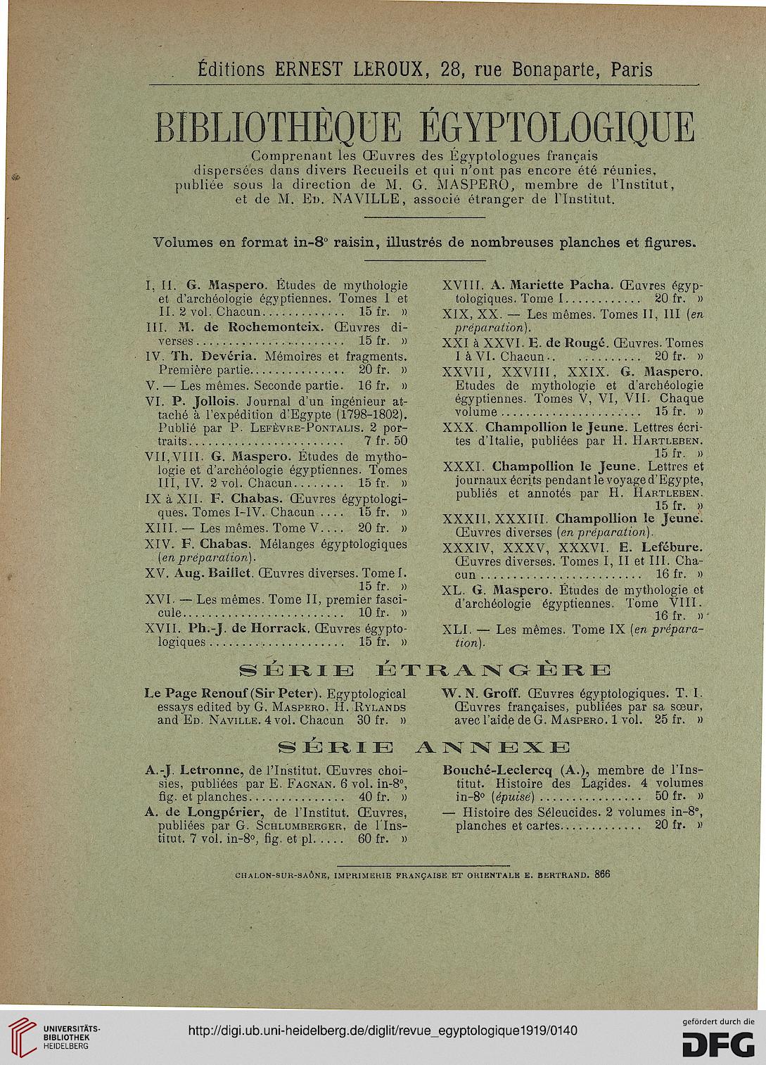 revue egyptologique n s 1 1919