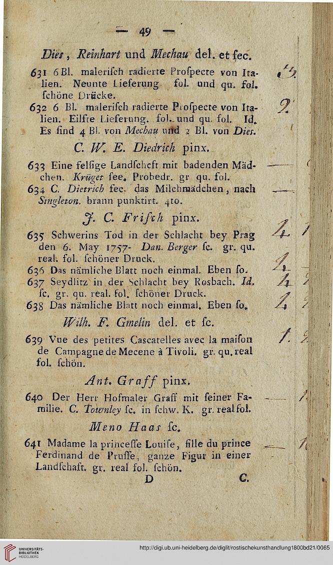 Weigel, Johann August Gottlob; Rostische Kunsthandlung [Hrsg