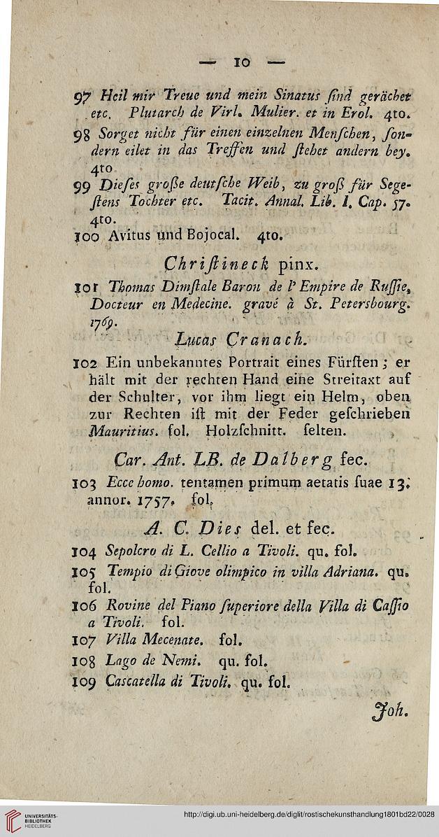 Weigel, Johann August Gottlob [Hrsg.]; Rostische Kunsthandlung [Hrsg