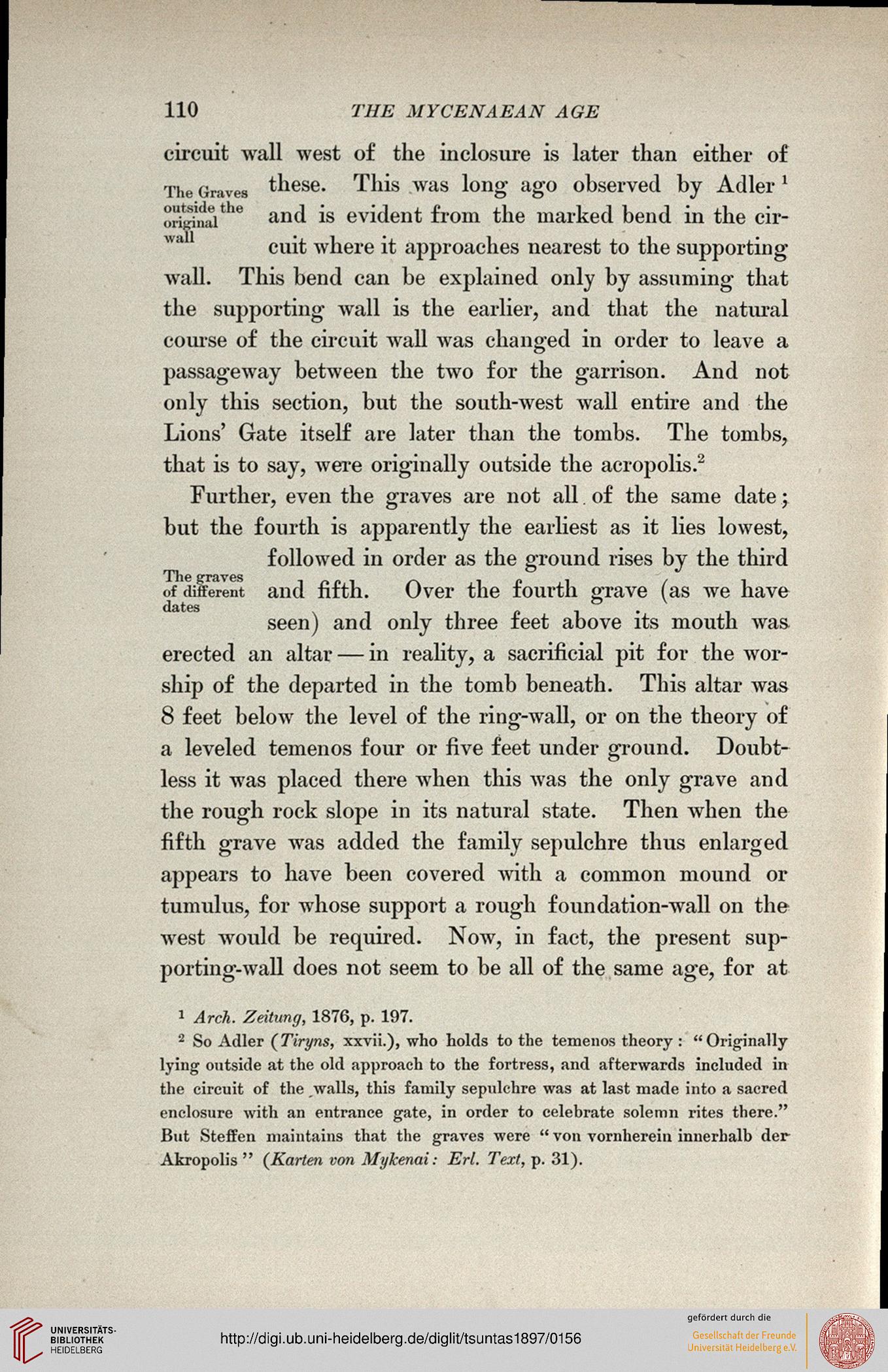 Tsuntas Chrestos The Mycenaean Age A Study Of The