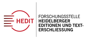 Logo HEDIT – Forschungsstelle Heidelberger Editionen und Texterschließung