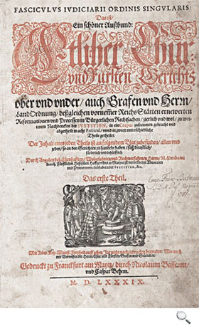 Fasciculus iudiciarii ordinis singularis, Titelblatt